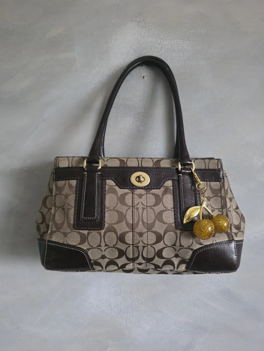 Vintage Y2K 00s Coach Hamptons Signature Jacquard Shoulder Bag 11064 15x7x4